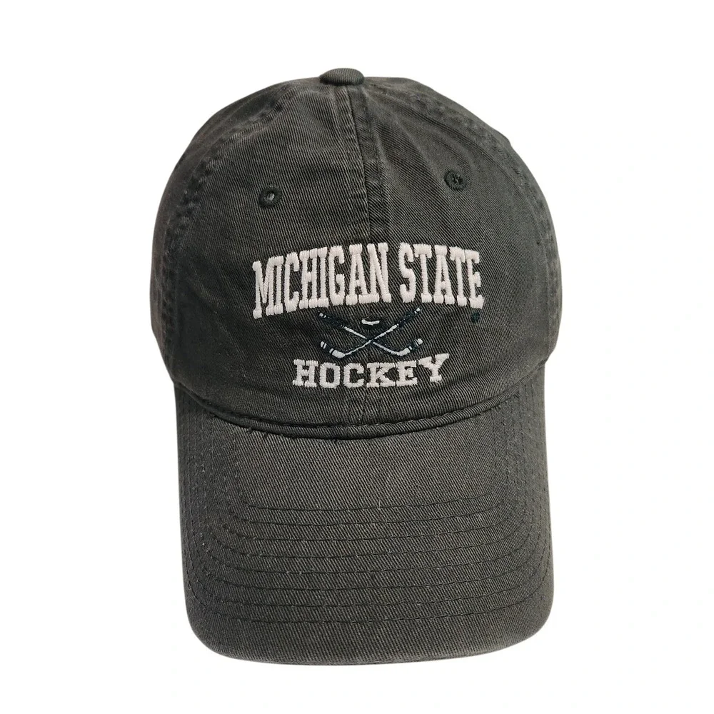 Michigan State Spartans Hockey Green‎ Baseball Cap Hat Adjustable Legacy